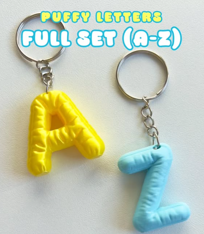 Puffy Letters Keychains